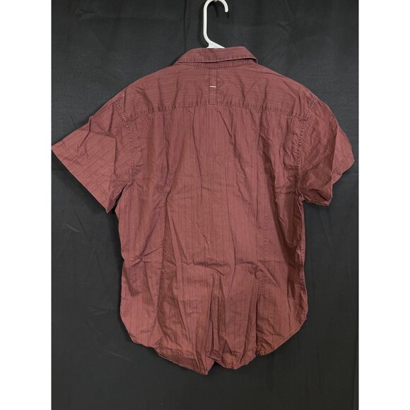 Guess SKU 513 Mens Maroon Short Sleeve Button Up Shirt Size XL - Picture 2 of 9